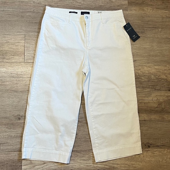 Charter Club Pants - CHARTER CLUB Crop Tummy Slimming White Wide Leg Pants (Size 16P)